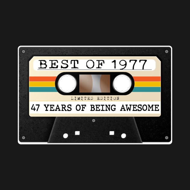 Funny Best of 1977 47th Birthday Cassette Tape Vintage by Happy Solstice