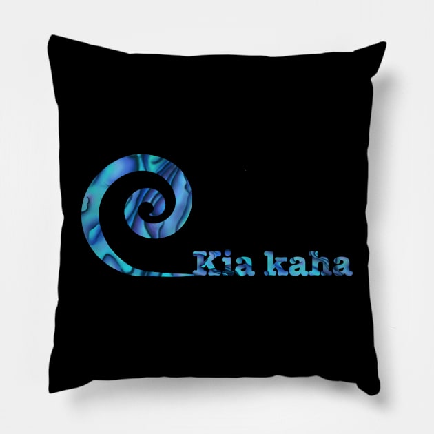 Kia kaha wave Pillow by Mayakiwi