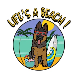 Funny guard dog is chilling on the beach T-Shirt