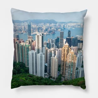 Hong Kong Skyline from Victoria Peak Pillow