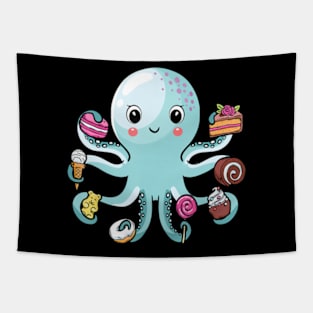 Octopus Octopus Cake Tentacles Marine Animals Tapestry