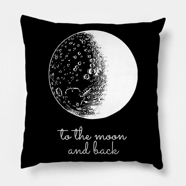 to the moon and back Pillow by MikeNotis