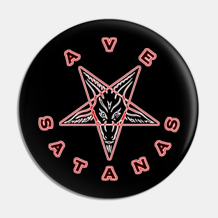 Blackstar Ave Satanas Short Sleeve Shirt, Satanic Shirt, Pentagram Shirt Pin