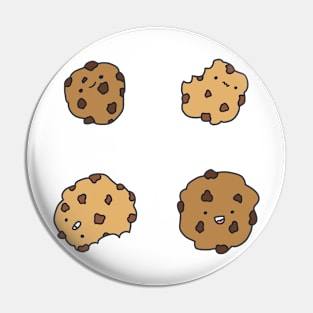 cute chocolate chip cookies design Pin