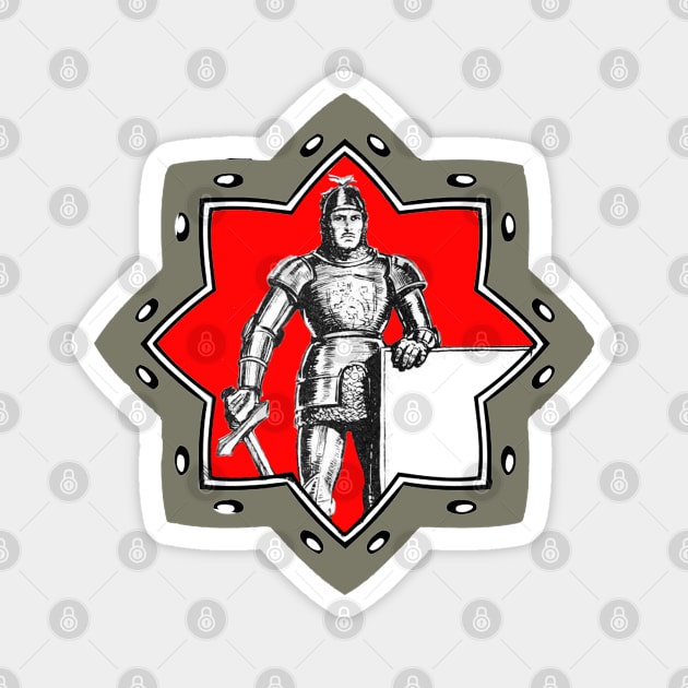 medieval knight in armor Magnet by Marccelus