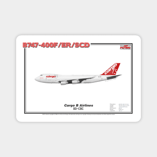 Boeing B747-400F/ER/SCD - Cargo B Airlines (Art Print) Magnet