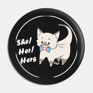 She/Her/Hers Pronouns Kitty (v1) Pin