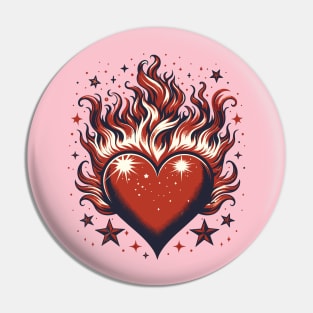 Burning heart Pin