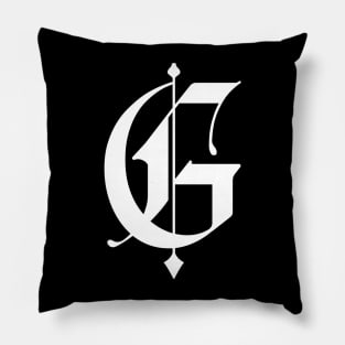 g tattoo letter Pillow