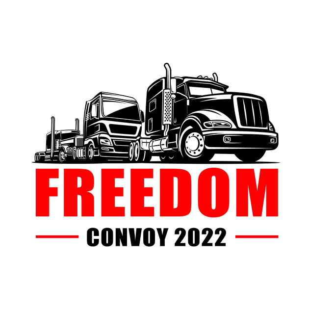 Freedom Convoy 2022 United Canadian Patriot Truckers Support by Destination Christian Faith Designs