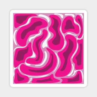 Beautiful Hot Pink Pattern Design Magnet