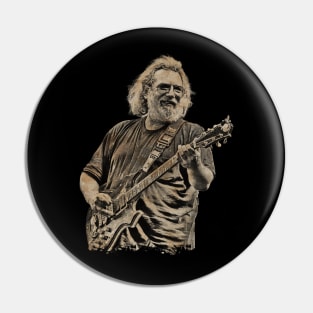 Jerry Garcia Retro Vintage Pin