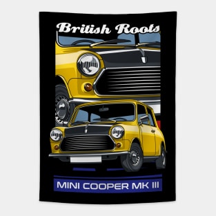 Vintage Cooper British Car Tapestry