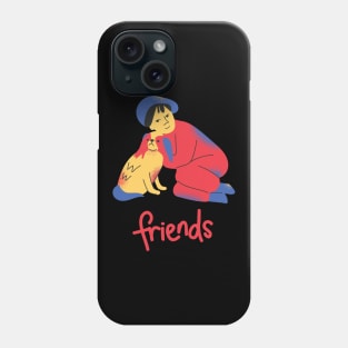 Boy and Dog Best Friends Phone Case