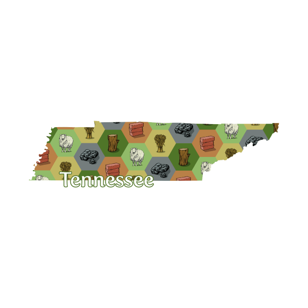 Tennessee State Map Board Game by adamkenney