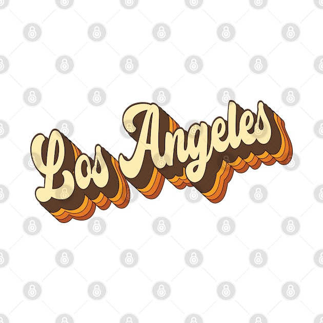 Retro Vintage 70s Groovy Los Angeles by Inspire Enclave