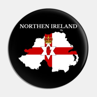 Northern Ireland Map Flag Pin