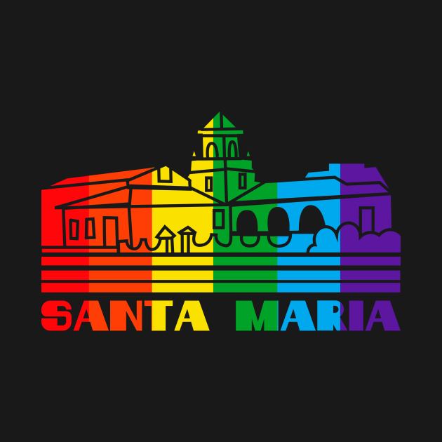Santa Maria Pride Shirt Santa Maria LGBT Gift LGBTQ Supporter Tee Pride