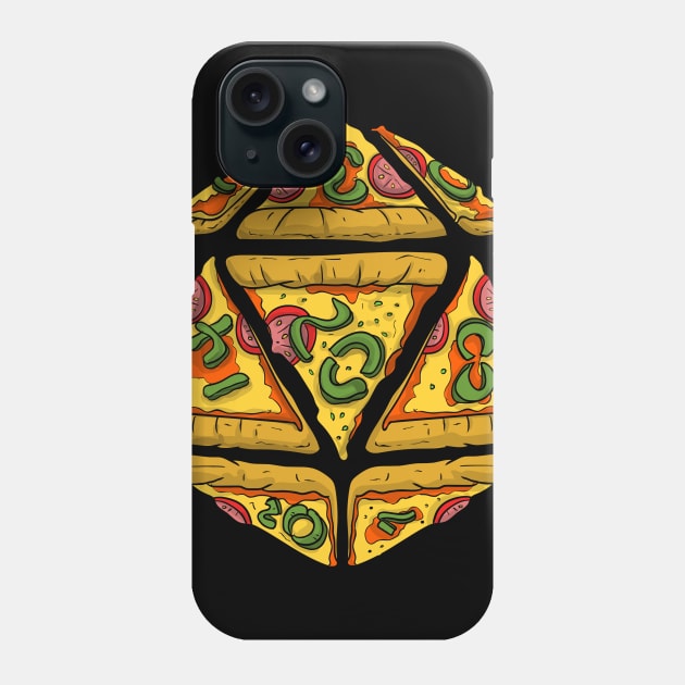 Critical Pizza Funny Dungeons And Dragons DND D20 Lover Phone Case by Bingeprints