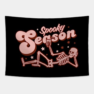 Spooky season and skeleton Tapestry