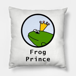 Frog Prince Round Portrait Graphic Pillow