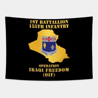 1st Bn 155th Infantry - OIF w Map Tapestry