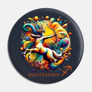 Surreal Sagittarius Archer Zodiac Sign Pin