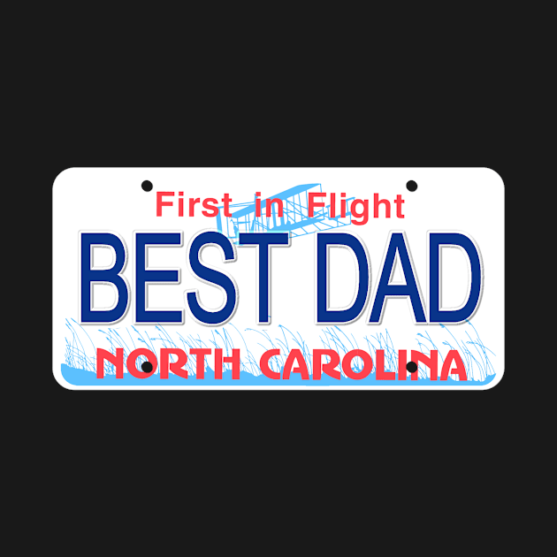 Best Dad North Carolina License Plate by Mel's Designs