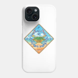 Emerald Isle, Bogue Banks, North Carolina with Blue Crab on Beach Phone Case