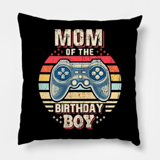 Mom Of The Birthday Boy Matching Video Gamer Birthday Pillow