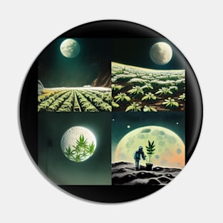 Cannabis Space Farmer Pin