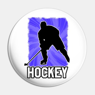 Hockey player with text Hockey Pin