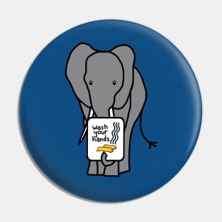 Elephant Says Wash Your Hands Pin