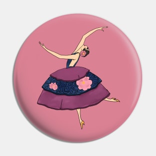 Vintage Ballet Girl Pin