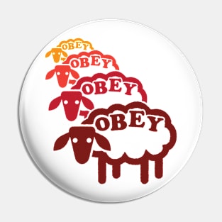 Obey Sheep Line Warm Pin