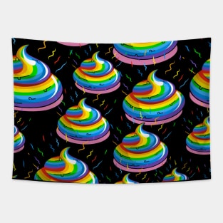 Rainbow Poo Party - Magical Unicorn Tapestry