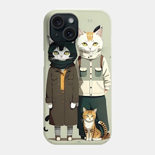 Feline Facades: Cats in Human Form Phone Case