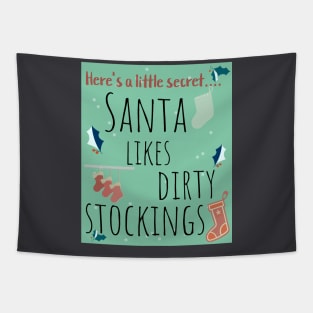 Santa's dirty secret Tapestry