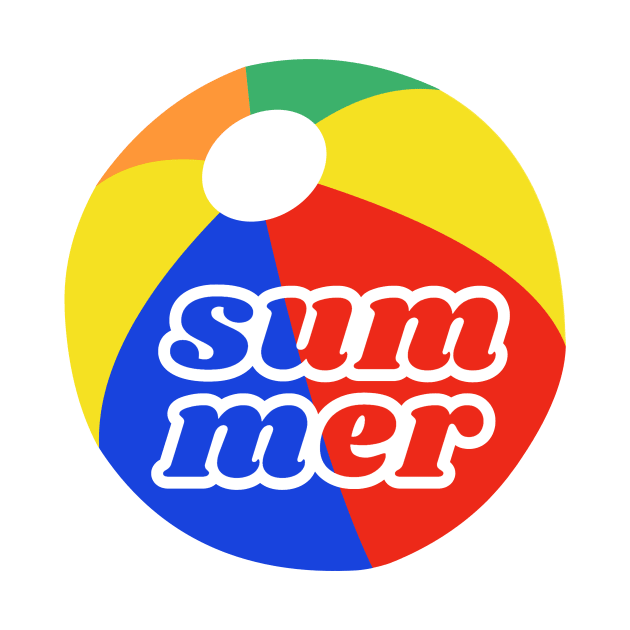 Summer beach ball by Cute Tees Kawaii