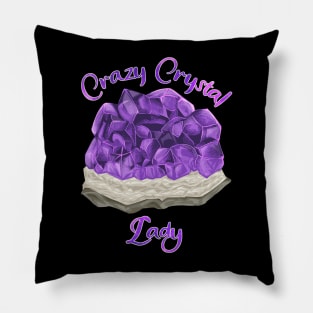 Healing stone esoteric - Crazy Crystal Lady Pillow