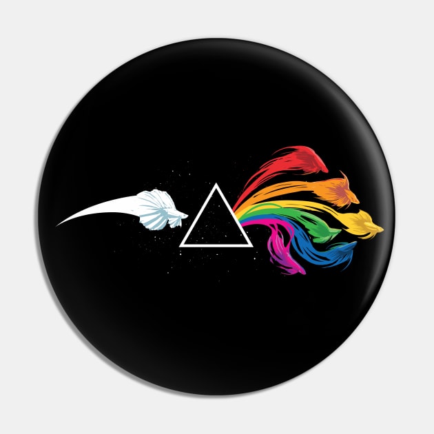 Betta Fish Series - Dark Side Of the Bowl Pin by waveformUSA