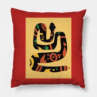 Snake in the shadows Pillow