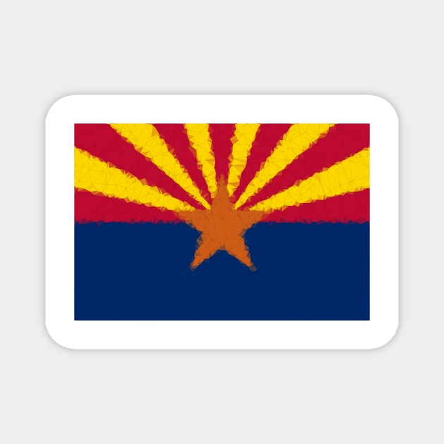 Low Poly Arizona Flag Magnet by TRIME