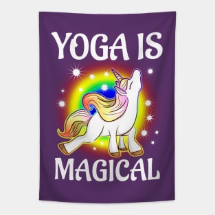 Unicorn Yoga Is Magical Tapestry