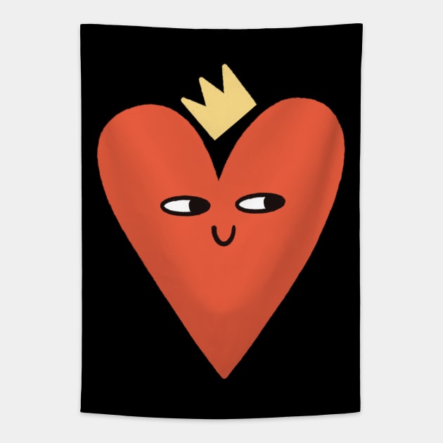 King Of Hearts Tapestry by kranicz dodo