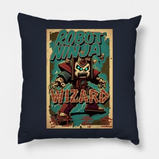 Robot Ninja Wizard Pillow