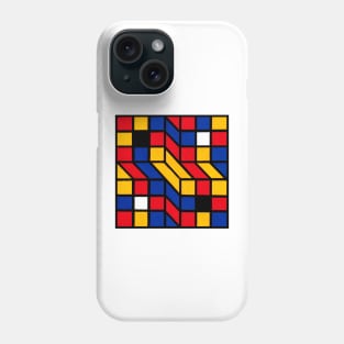 Mondrian Inspired Geometric Abstract Acrylic Painting IX Phone Case