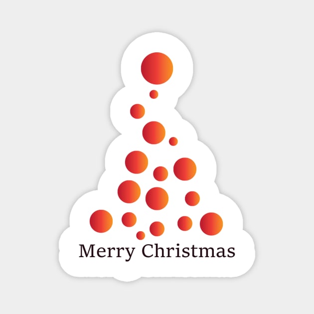 Merry Christmas Magnet by dddesign