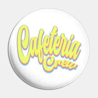 School Cafeteria Worker Matching Typography Retro Pin