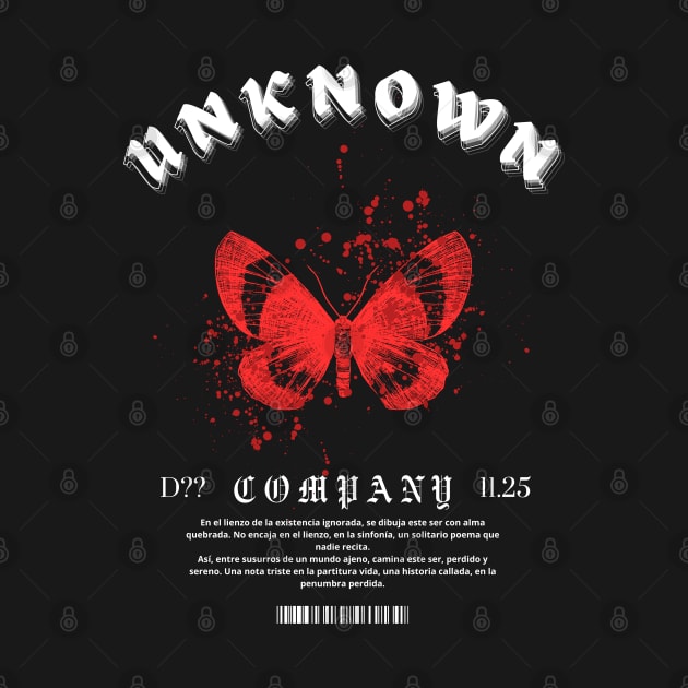 A red butterfly with blood by UNKNOWN COMPANY